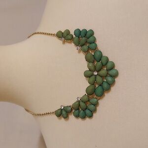 ‼️3 for $30‼️  Green Flower Pattern Statement Necklace